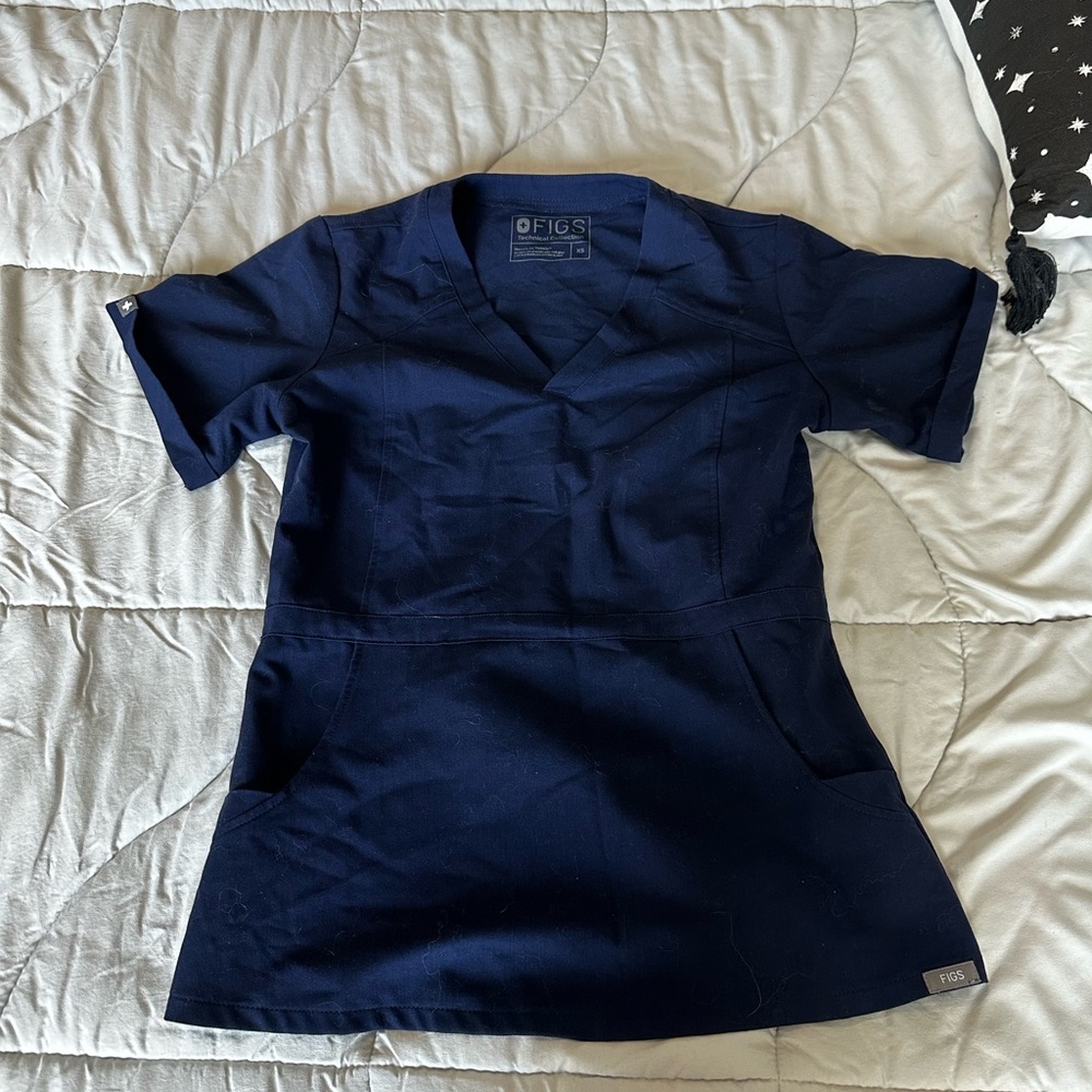 Figs rare navy top